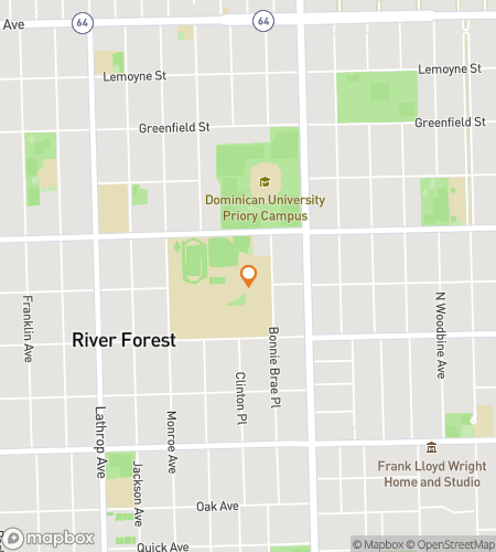 Map of scavenger hunt walking tour for Oak Park Odyssey: Cougar Edition