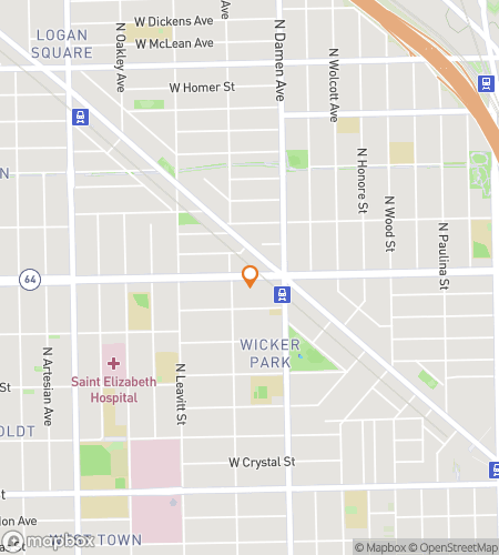 Kävelykierroksen aarteenetsintäkartta Wicker Parkin aarteenetsintään