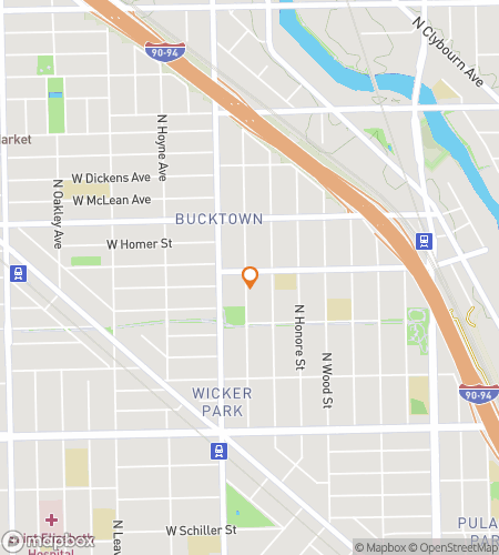 Map of scavenger hunt walking tour for Chicago Fire: 51-Alarm City Quest