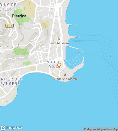 Map of scavenger hunt walking tour for  Ajaccio Scavenger Hunt