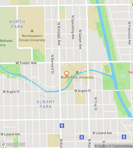 แผนที่ทัวร์เดินล่าสมบัติสำหรับ North Park University Hunt