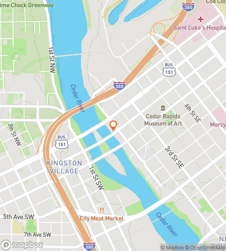 Map of scavenger hunt walking tour for City of Five Seasons