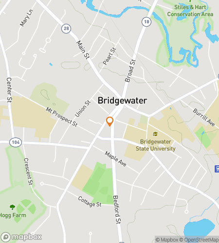 Map of scavenger hunt walking tour for Crossing Clues in Bridgewater