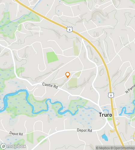 Mapa pěší prohlídky s honbou za pokladem pro Truro nebo Odváž se: Honba za větrem bičovaným Cape