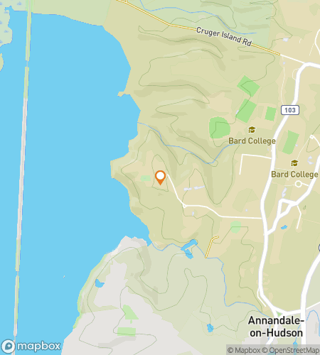 Map of scavenger hunt walking tour for Raptor Quest: The Ultimate Bard College Hunt