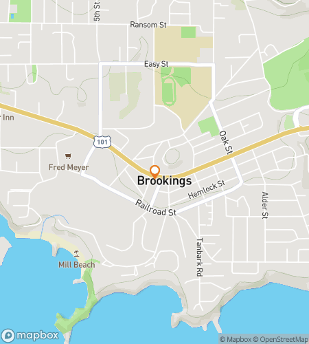 Map of scavenger hunt walking tour for Brookings Sea-Stack Views & Coastal Breezes