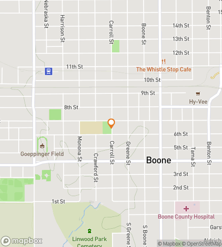 Map of scavenger hunt walking tour for  Boone scavenger hunt