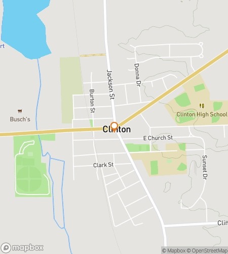 Map of scavenger hunt walking tour for Clinton‘s Downtown Dazzling Dash