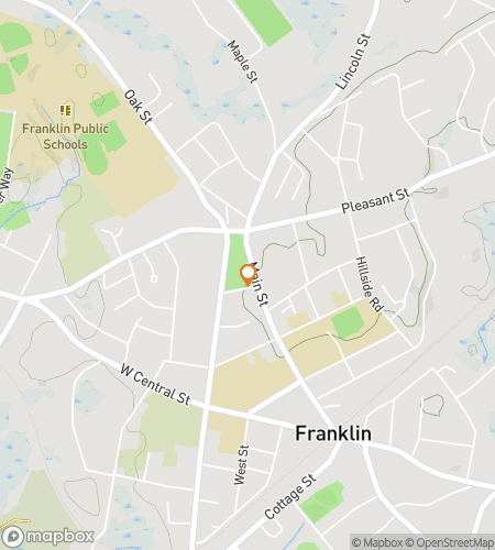 Map of scavenger hunt walking tour for Frank-ly Speaking: The Historic Franklin Town Hunt