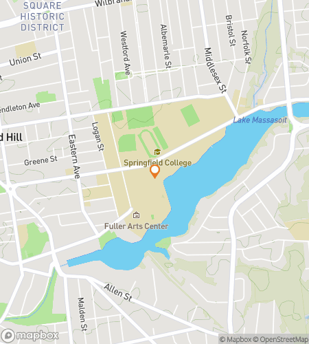 Map of scavenger hunt walking tour for The Great Springfield College Seek-Out