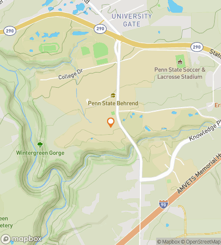 Erie-sistible Downtown Dash -aarrekarttaseikkailukierroksen kartta