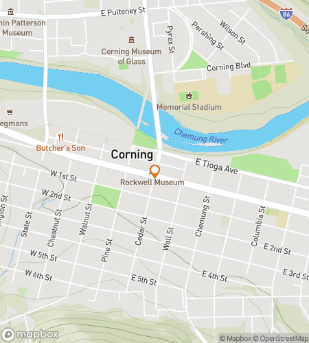 Map of scavenger hunt walking tour for Not Corny But Cornings Quest