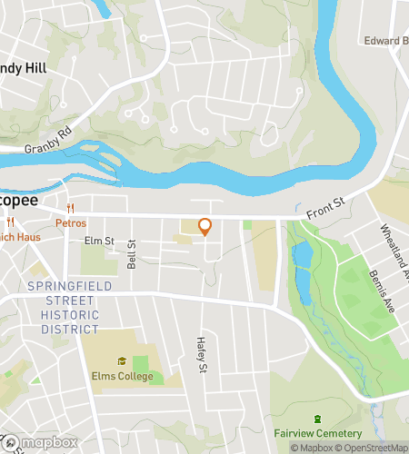 Hartă tur de mers pe jos pentru vânătoare de comori pentru Chicopee Chase & Charm Crusade