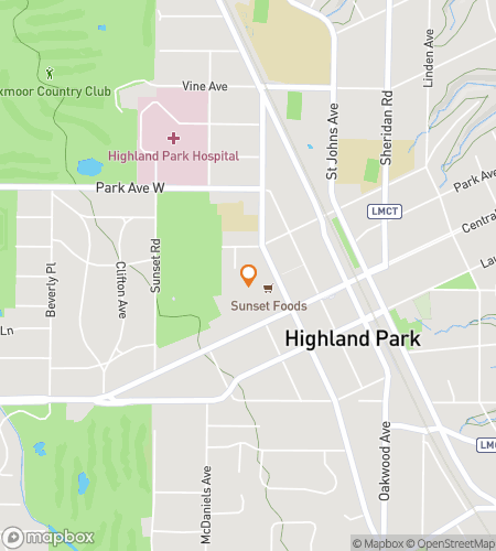 Map of scavenger hunt walking tour for High Hopes & Hidden Clues: The Highland Park Hunt