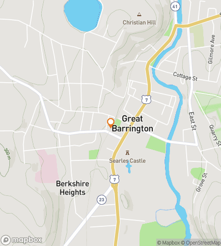 Map of scavenger hunt walking tour for Great Barrington Scavenger Hunt