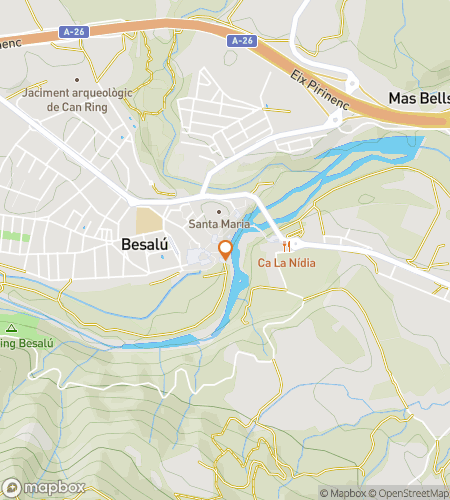 Map of scavenger hunt walking tour for Besalú: Gates, Walls & Medieval Power Hunt