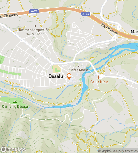 Map of scavenger hunt walking tour for Besalú and Behold: The Medieval Mystery Hunt