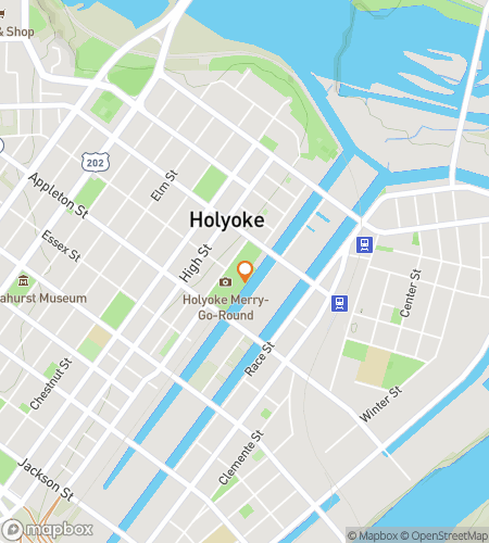 Hartă a turului pe jos de vânătoare de comori pentru Holyoke Hysteria Hunt