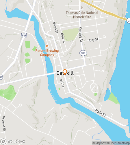 Map of scavenger hunt walking tour for Catskill Caper Dazzling Dash