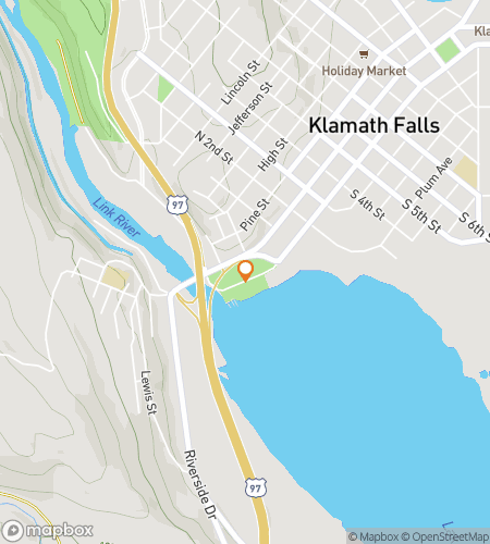 Map of scavenger hunt walking tour for Klamath Falls & Finds