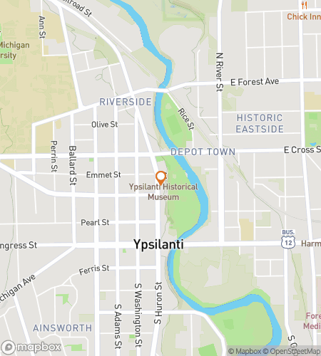 Hartă tur pietonal de vânătoare de comori pentru Vânătoarea de comori a comorilor ascunse din Ypsi