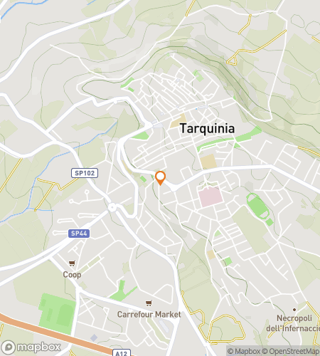 Map of scavenger hunt walking tour for Ancient Walls, Hidden Clues: The Tarquinia Hunt