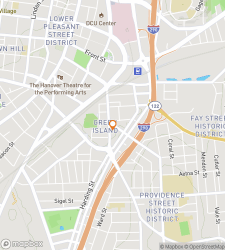 Map of scavenger hunt walking tour for Worcester Massachusetts Bar Hunt