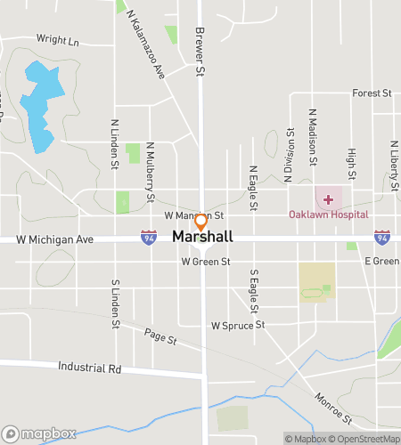 Map of scavenger hunt walking tour for Marshall Magic Map