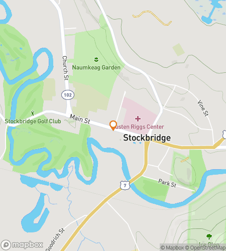 Map of scavenger hunt walking tour for Stockbridge Village Green Discovery Quest