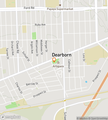 Map of scavenger hunt walking tour for Dearborn‘s Dazzling Dash