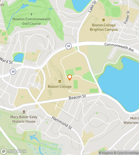 Карта пешеходной экскурсии-квеста по страницам, статуям и историям: Квест по Бостонскому колледжу