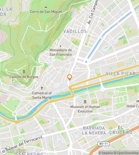 Map of scavenger hunt walking tour for Burgos Bonanza Bash