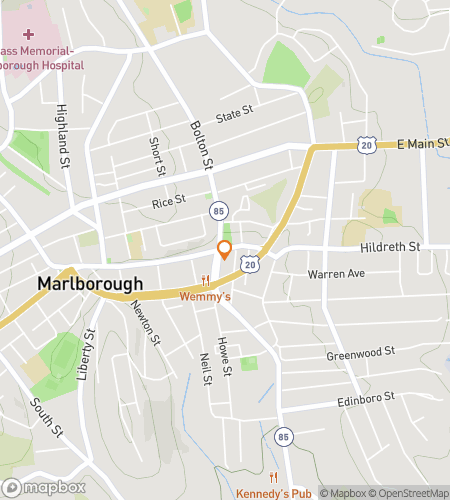 Map of scavenger hunt walking tour for Marlborough Rough Search