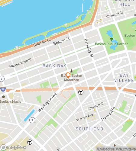 Map of scavenger hunt walking tour for Back Bay & Beyond 