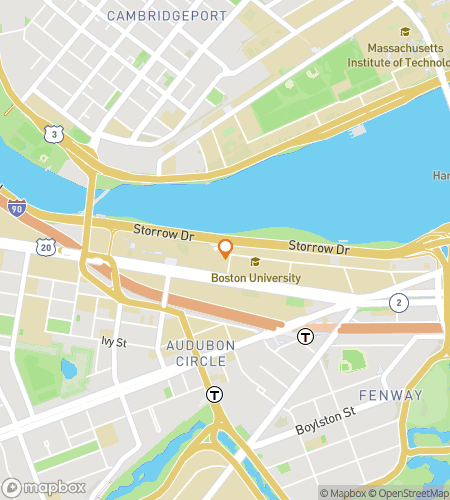 Map of scavenger hunt walking tour for Boston University Hunt