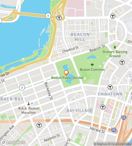 Map of scavenger hunt walking tour for Boston Common Park Scavenger Sprint