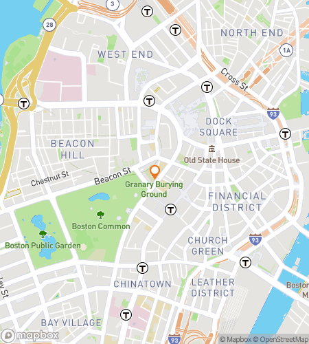 Boston'un Hayalet Turu İçin Hazine Avı Yürüyüş Turu Haritası