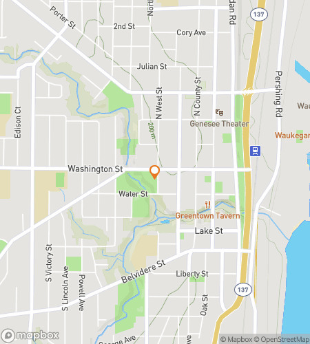 Map of scavenger hunt walking tour for Waukegan scavenger hunt