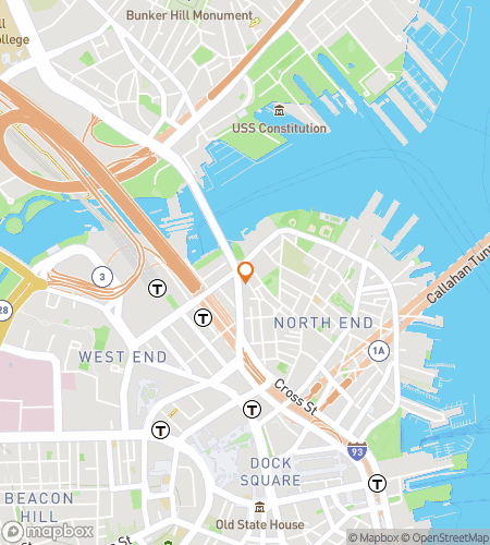 Mapa scavenger hunt procházky pro Cobblestone Capers: A North End Adventure in Time