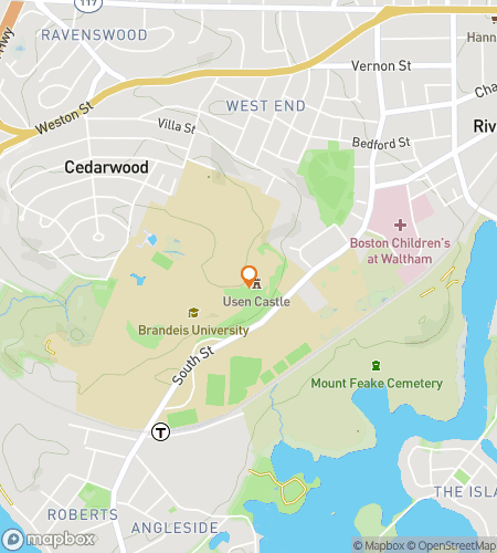 Térkép a The Brandeis Brain Chase kincskereső gyalogostúráról