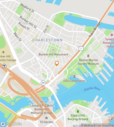 Map of scavenger hunt walking tour for Charlestown Chase & Treasure