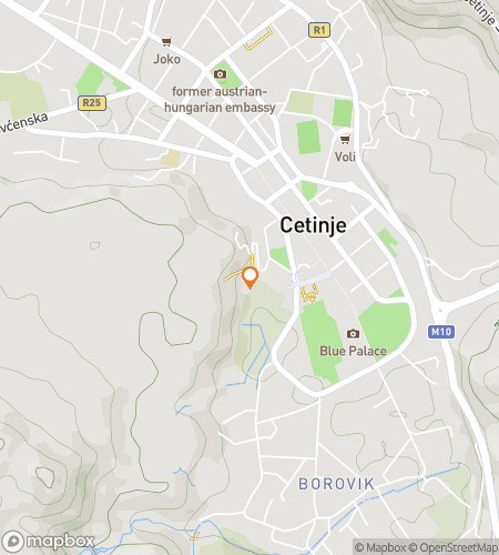 Map of scavenger hunt walking tour for Cetinje: Take a 