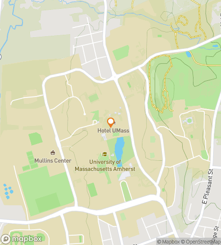 Map of scavenger hunt walking tour for Minute to Win It: UMass Amherst Edition