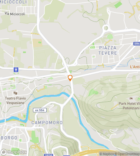 Map of scavenger hunt walking tour for Ready, Set, Rieti! The Heart of Italy Hunt