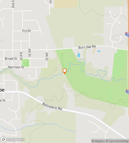 Kaart van de speurtocht-wandeltocht voor Roscoe Small-Town Spark Exploration