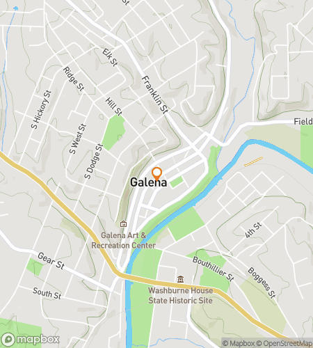 Map of scavenger hunt walking tour for Galena Illinois Bar Hunt