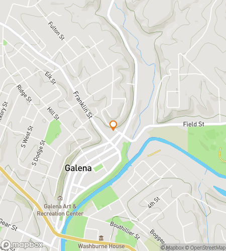 Map of scavenger hunt walking tour for The Galena Séance Hunt