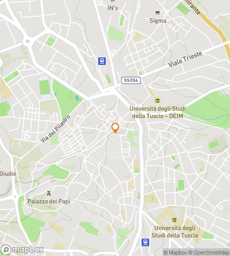 Map of scavenger hunt walking tour for Medieval Mysteries of Viterbo