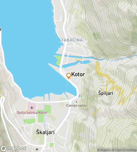 Map of scavenger hunt walking tour for Kotor Adventure: Venetian Footprints and Sea Air