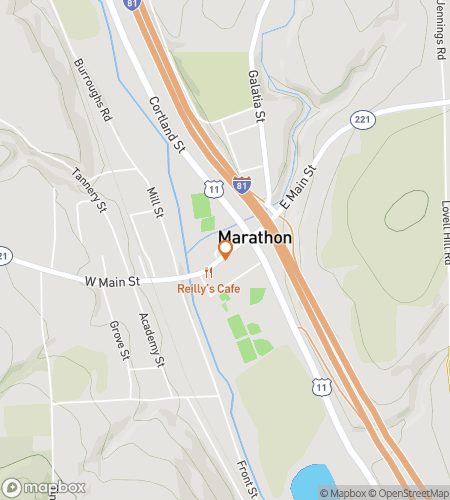 Mapa scavenger hunt procházky pro Marathon Merriment Hunt